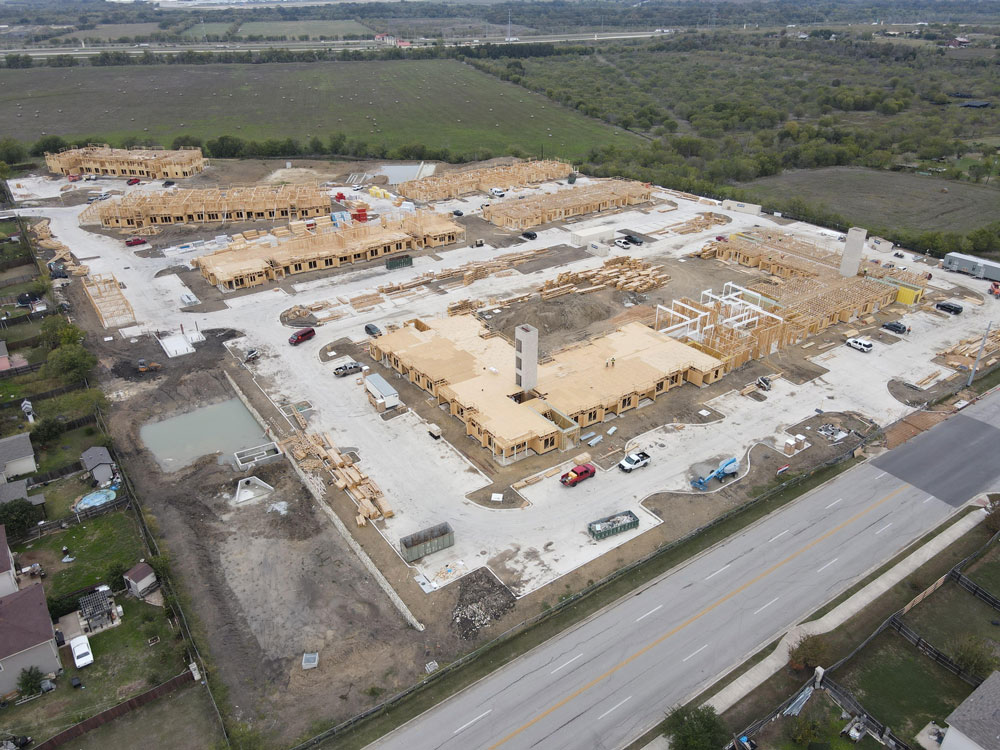 Aspire at De Valle, TX aerial site view